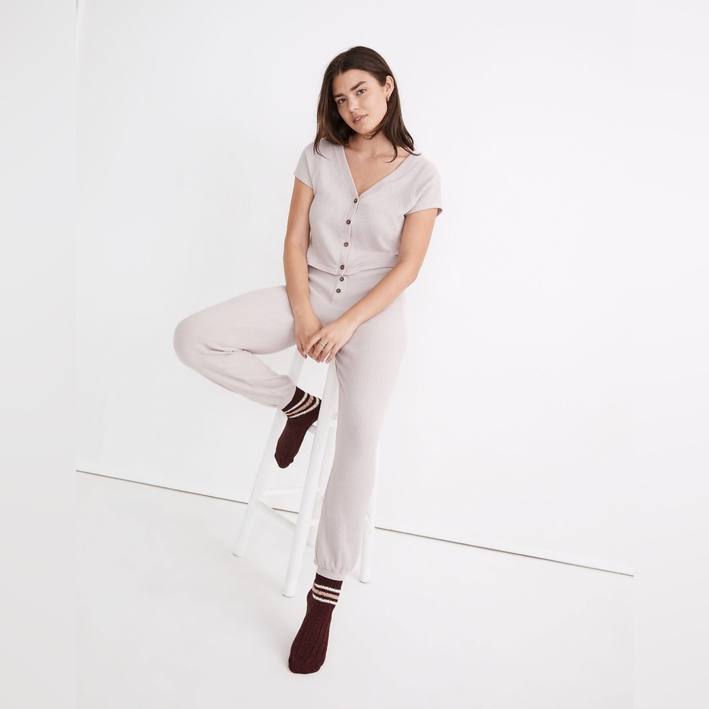 Madewell Waffle Knit Jogger Pajama Pants - Picture 5 of 10
